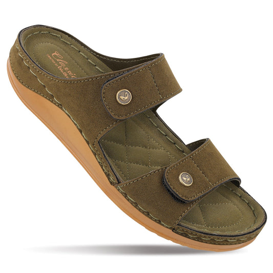 Women's Daily Wear Comfort Sandals - WLP74009 Olive