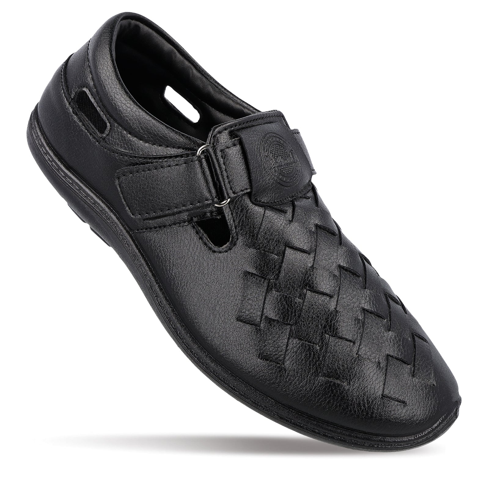 Walkaroo Roman Sandals Mens - WF6261 Black - Walkaroo Footwear