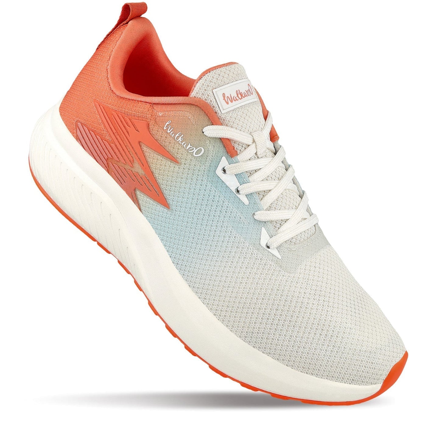 Walkaroo Men Sports Shoe - WS9111 Orange Seablue - Walkaroo Footwear