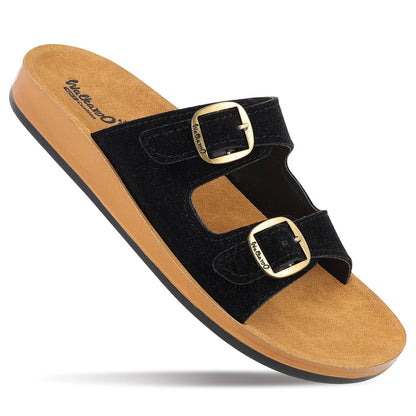 Women's Daily Wear Sandals - WE2362 Black Beige