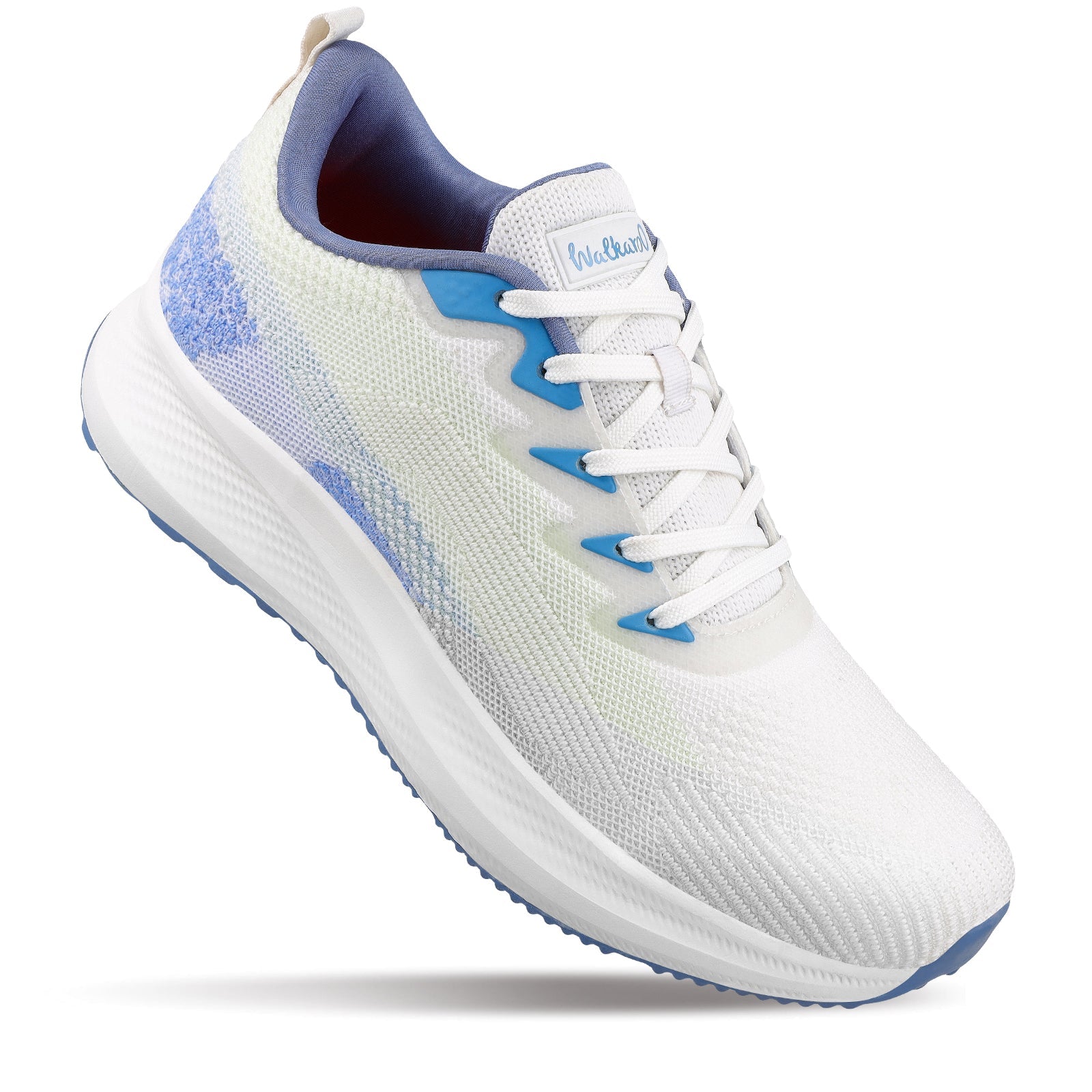 Walkaroo Men Sports Shoe - WS9114 White Blue - Walkaroo Footwear