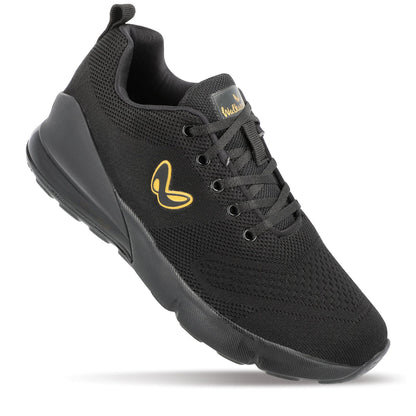 Walkaroo Running Shoes for Men - XS9751 Black Gold - Walkaroo Footwear