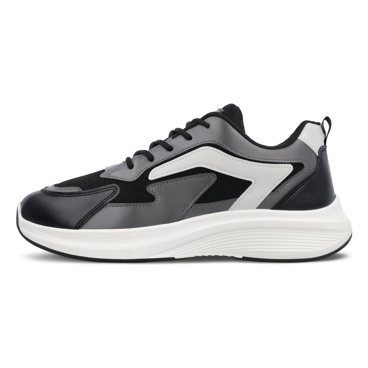 Men's Lace-up Walking Shoes - WS9129 Black Grey