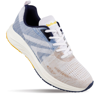Men's Lace-up Sports Shoe - WS9109 Beige Blue