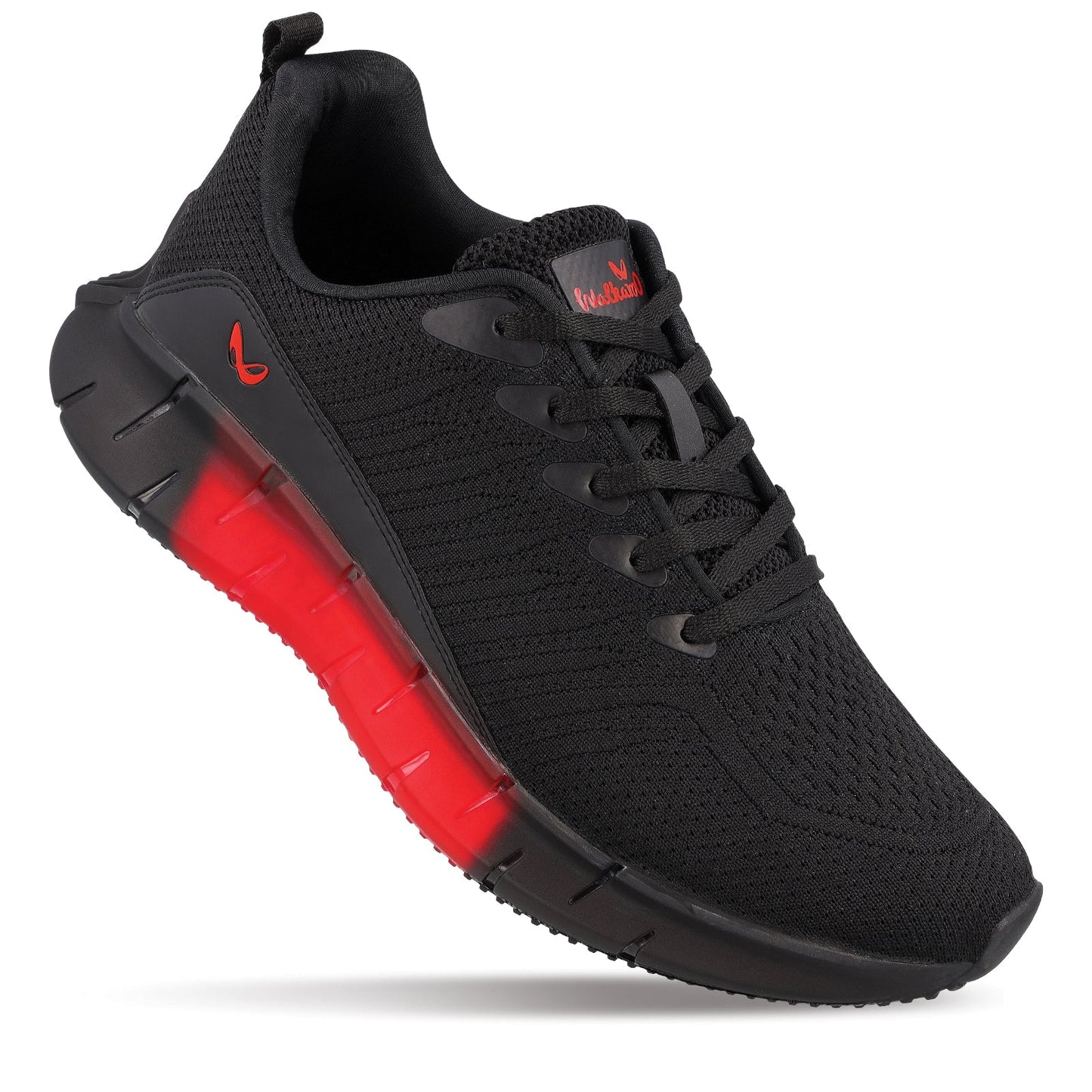 Walkaroo Men Sports Shoe - WS9101 Black Red - Walkaroo Footwear