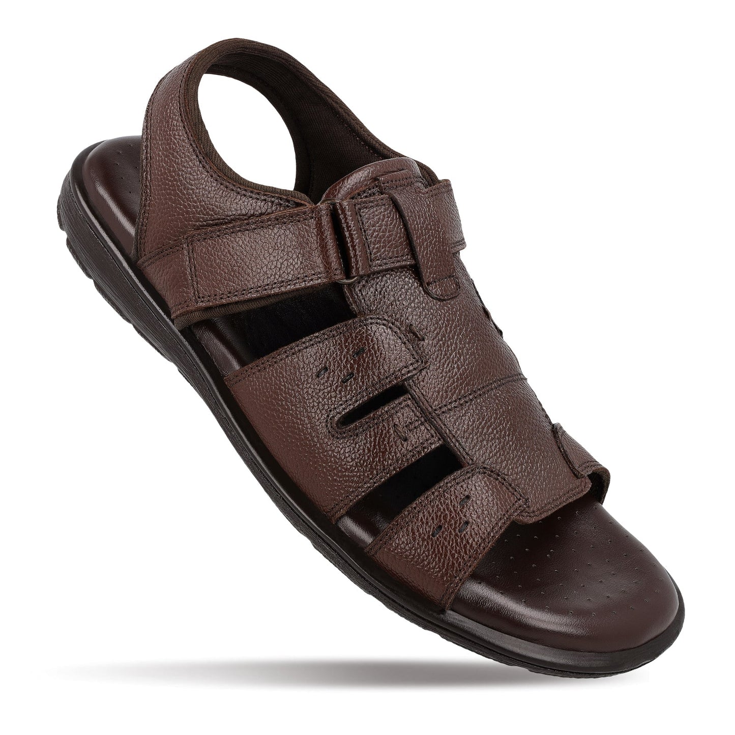 John Taylor Brown Leather Casual Sandals