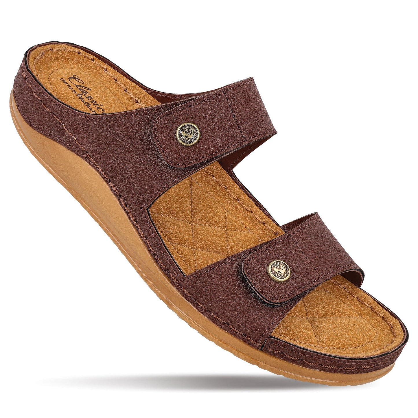 Women's Daily Wear Comfort Sandals - WLP74009 Brown