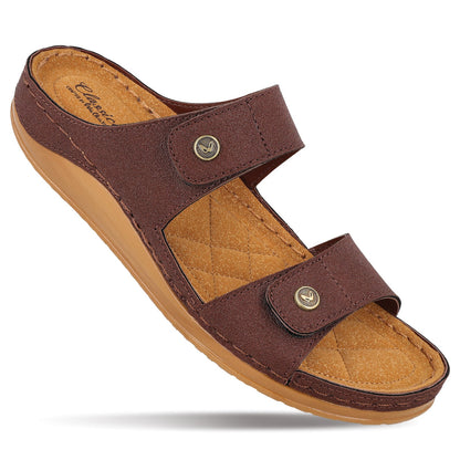 Women's Daily Wear Comfort Sandals - WLP74009 Brown