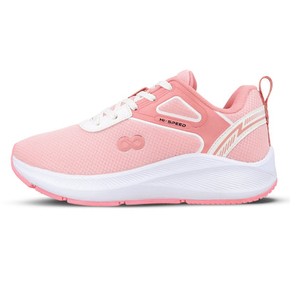 Women's Lace-up Sports Shoe - WS9922 Peach