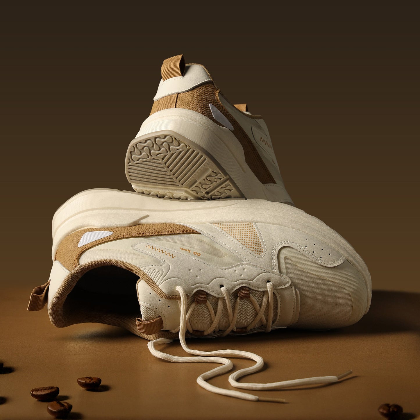 Men's Sports Sneakers - WY3490 White Beige