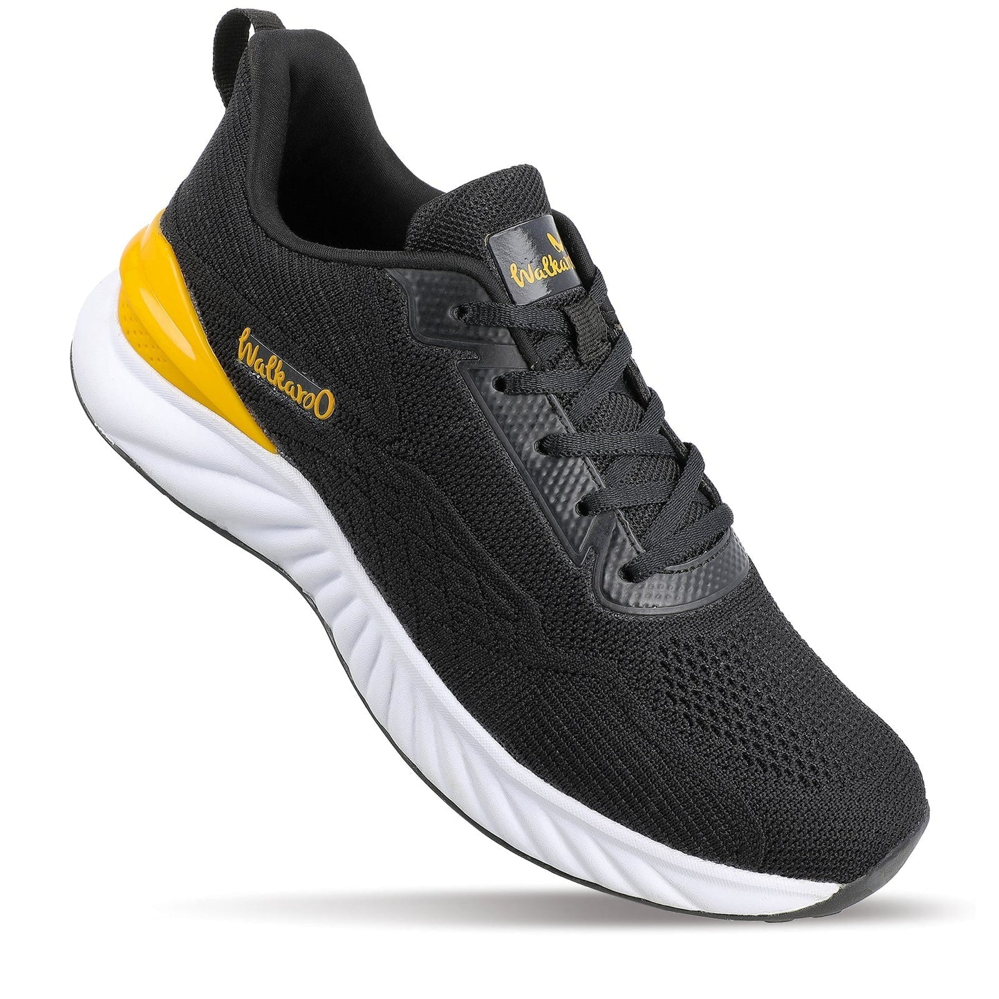 Walkaroo Running Shoes for Men - WS9088 Black Gold - Walkaroo Footwear