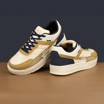 Men's Sports Sneakers - SGE24005 White Beige