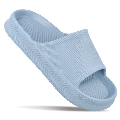 Walkaroo Mens Flip Flop Sliders  - WC8737 Aqua Blue