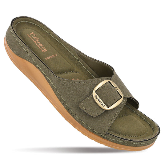 Women's Daily Wear Comfort Sandals - WLP73005 Olive