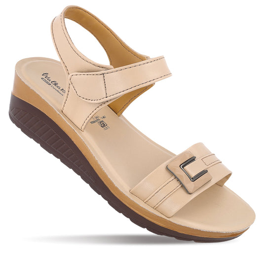 Women's Wedge Heel Sandals  - WLP77006 Cream