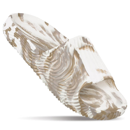 Men's Flip Flop Sliders  - WC8823 Khaki White