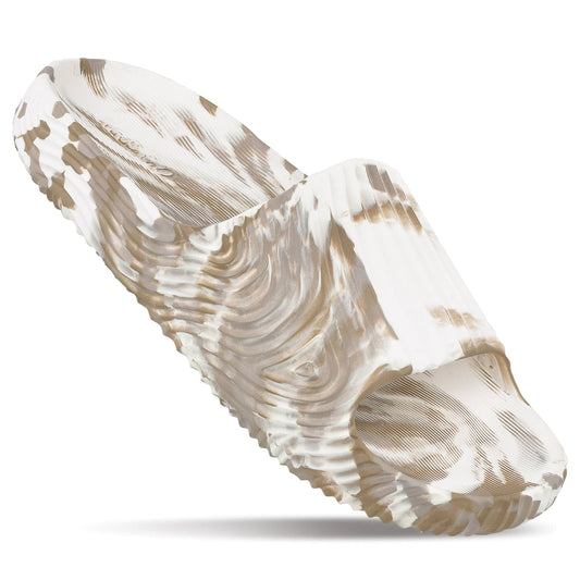 Men's Flip Flop Sliders  - WC8823 Khaki White