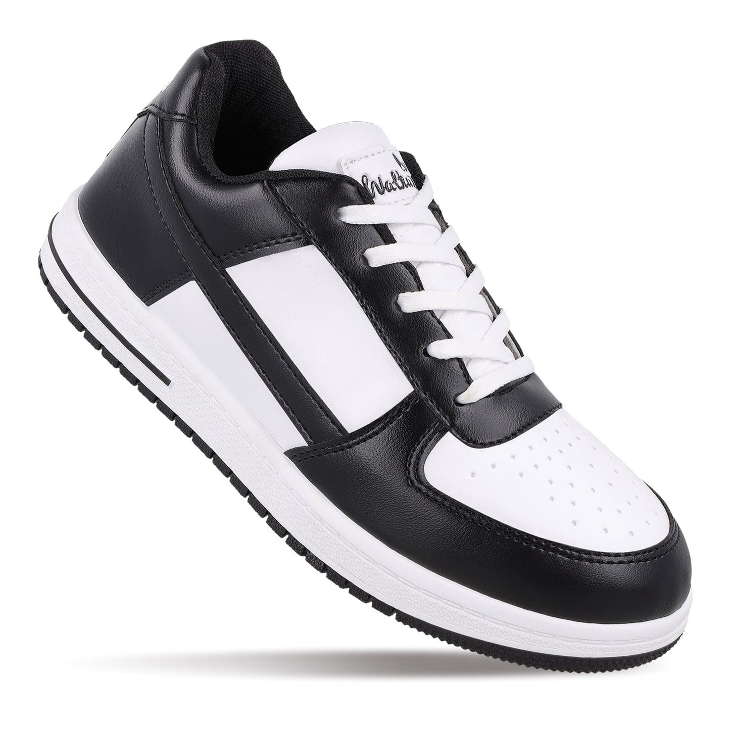 Walkaroo Men Walking Shoes - WY3335 Black white - Walkaroo Footwear