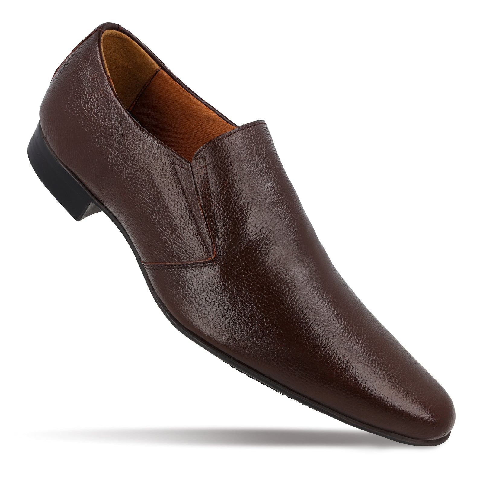 Walkaroo Leather Men formals Shoes - WF6053 Brown - Walkaroo Footwear