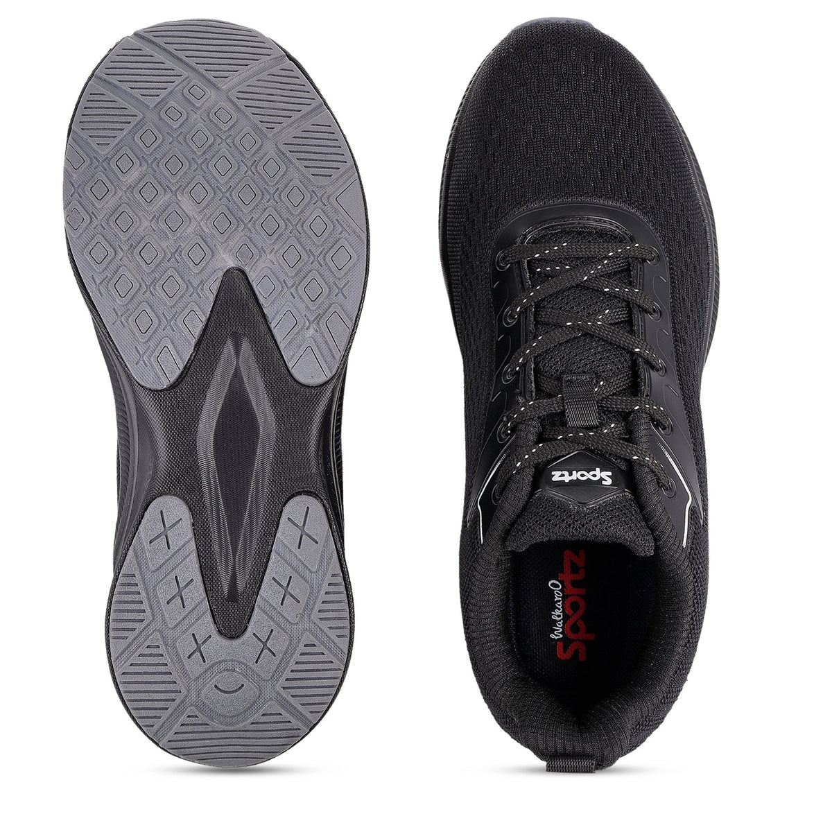 Men's Lace-up Sports Shoe - WS9608 Black Grey