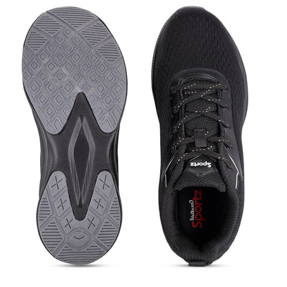 Men's Lace-up Sports Shoe - WS9608 Black Grey
