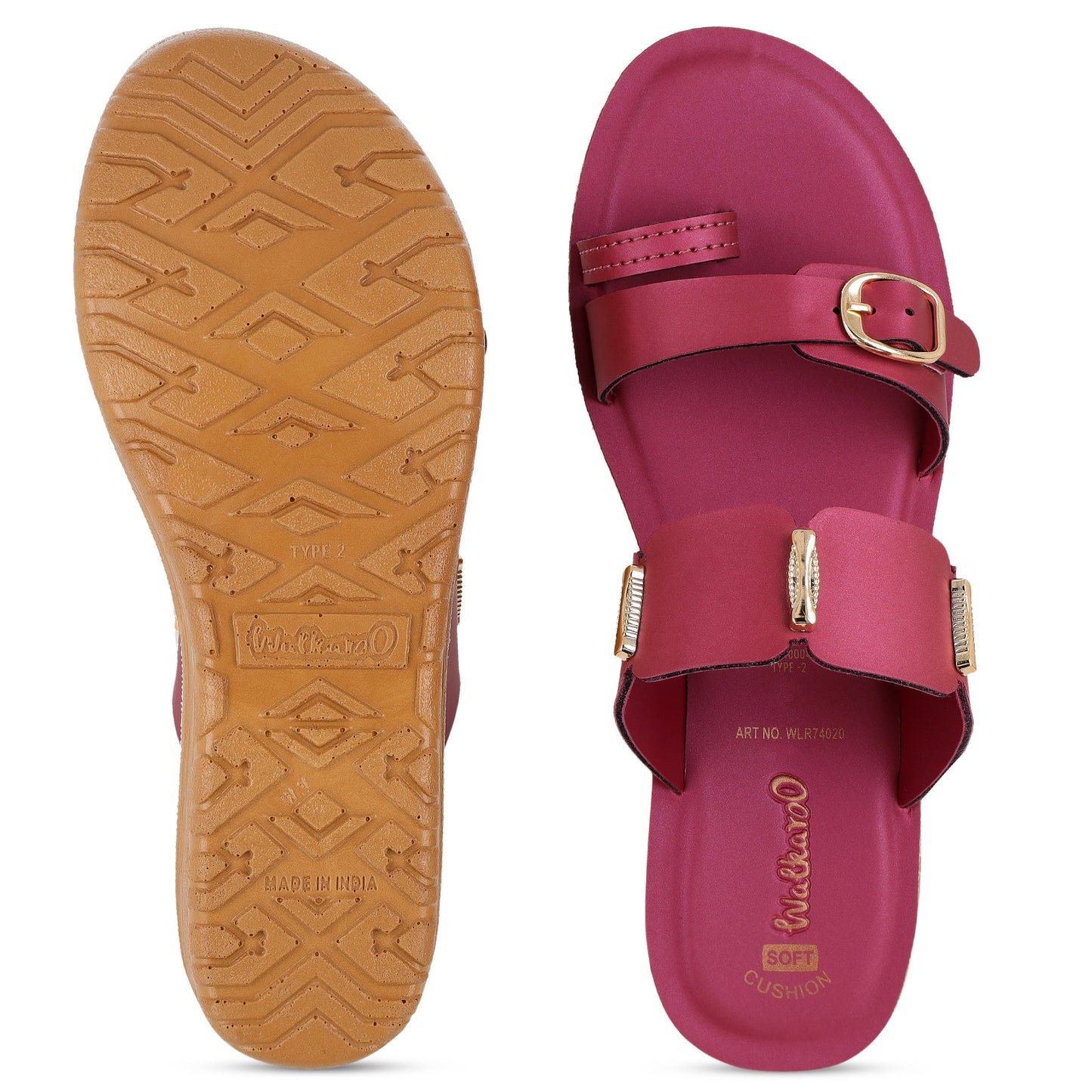 Women's Wedge Heel Sandals  - WLR74020 Maroon