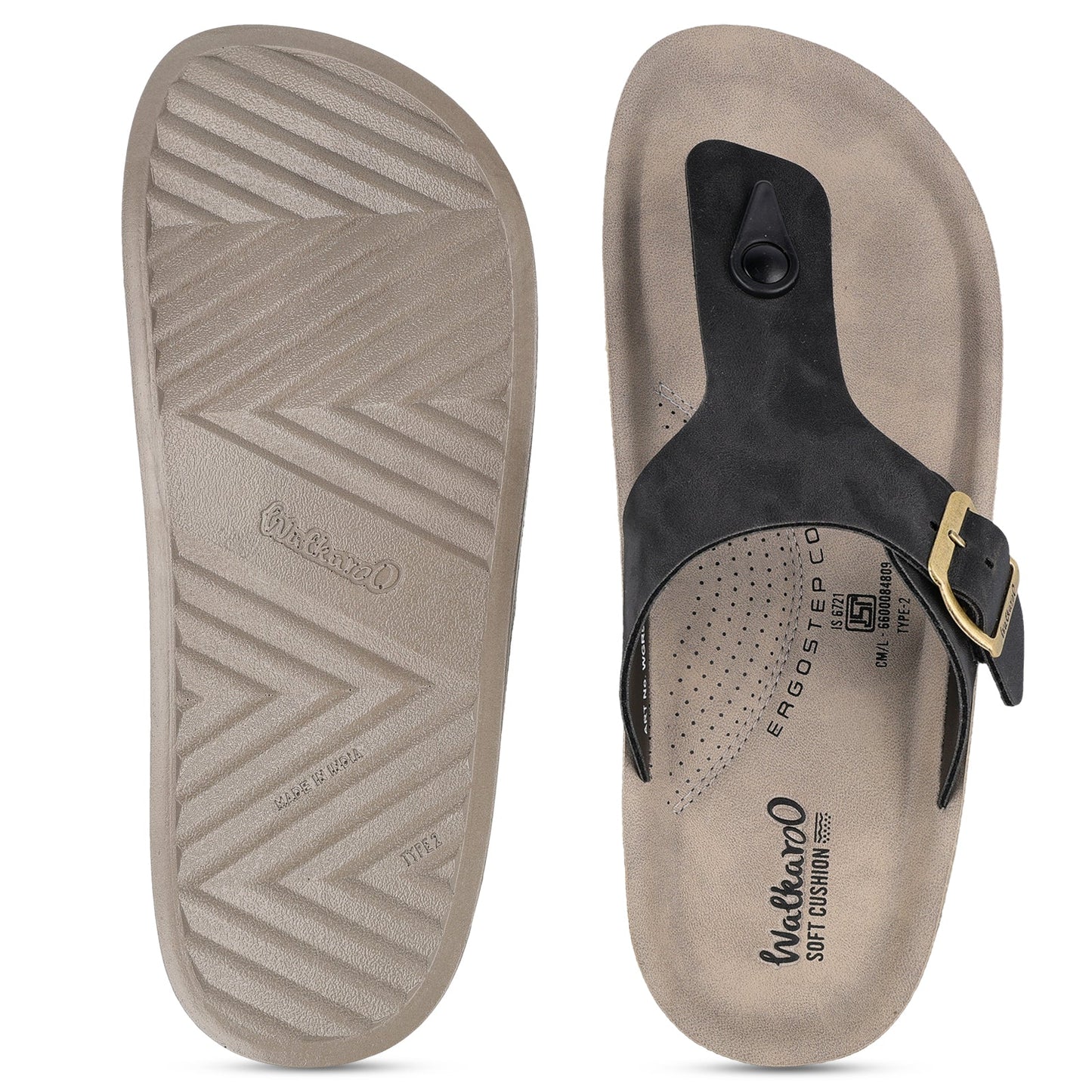 Men's Daily Wear Sandals - WGR53246 Black Grey