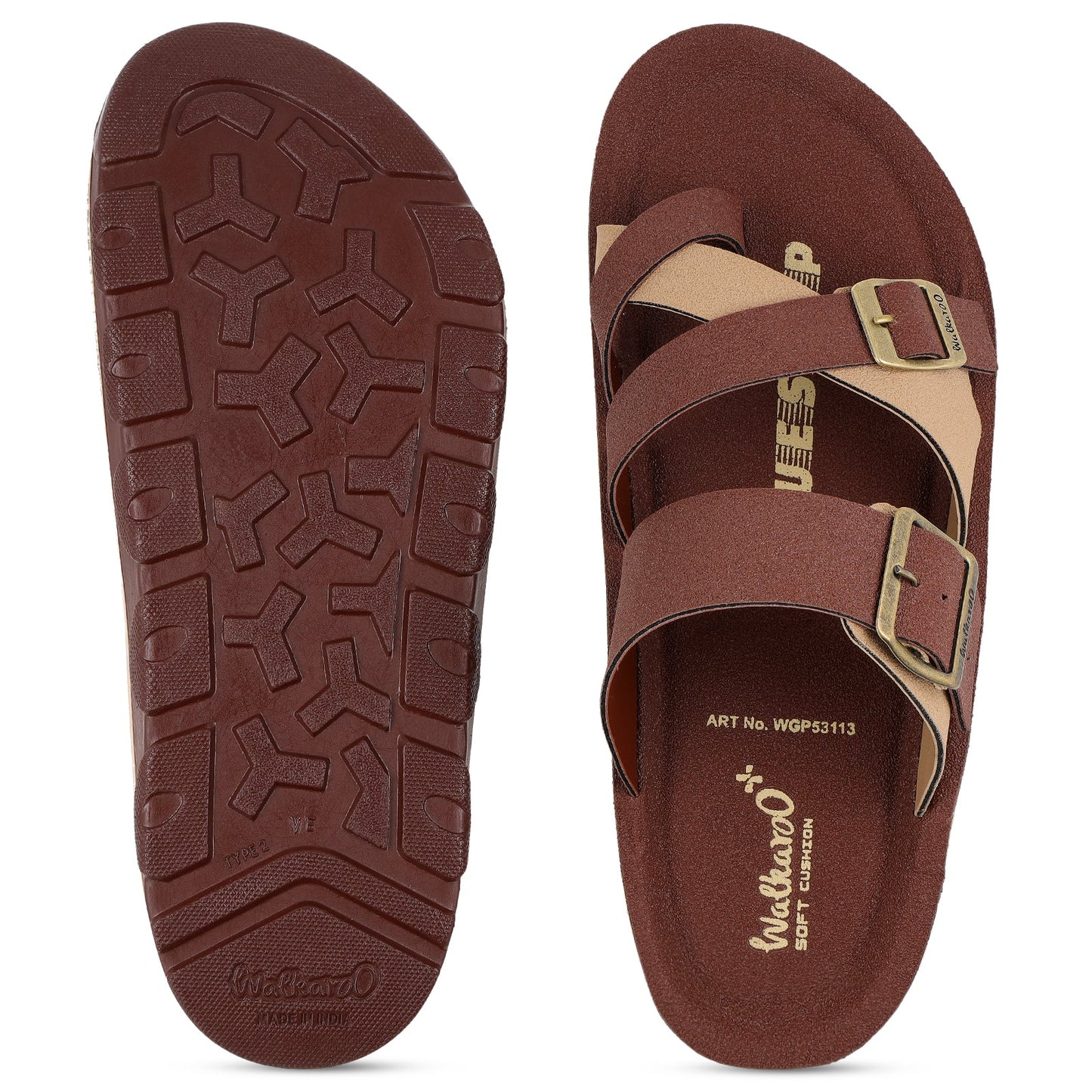 Men's Daily Wear Comfort Sandals - WGP53113 Brown