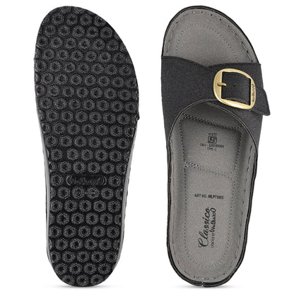 Women's Daily Wear Comfort Sandals - WLP73005 Black