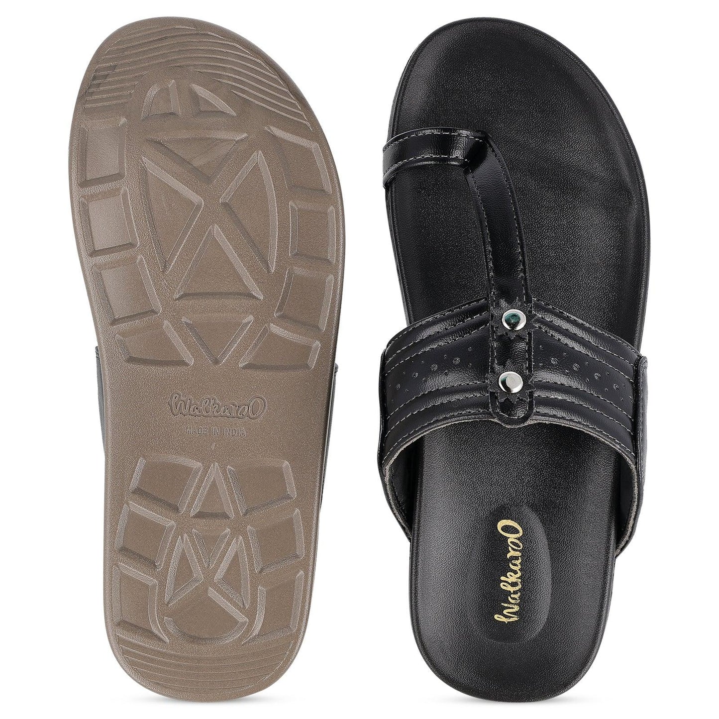 Men's  Traditional Chappal - WE1351 Black