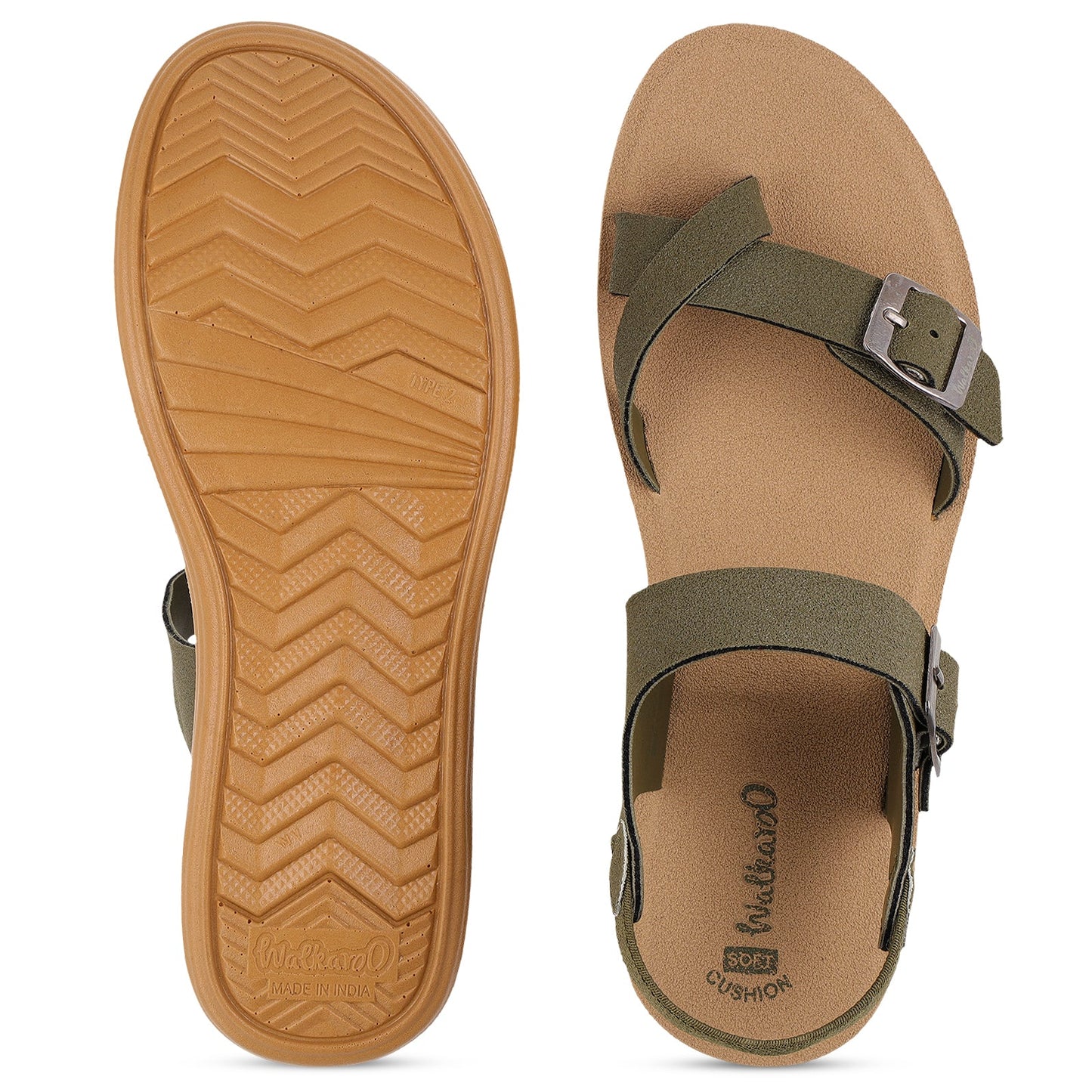Women's Daily Wear Sandals  - WLR78001 Green Beige