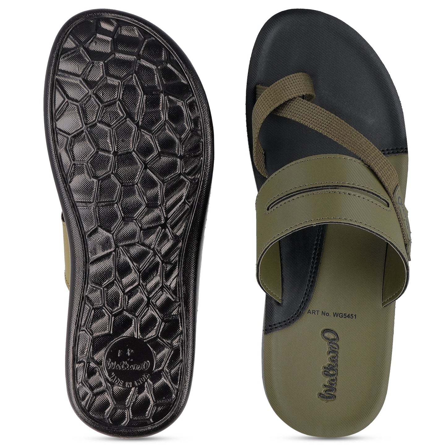 Walkaroo Men Sandal - WG5451 Black - Walkaroo Footwear