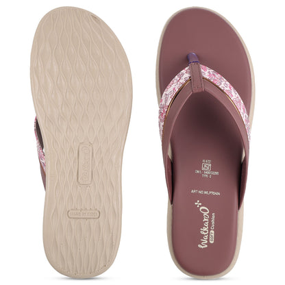 Women's Daily Wear V-Strap Sandals - WLP70414 Crushed Berry