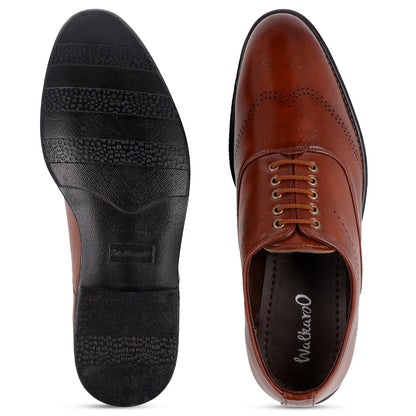 Men's Brogue formal Shoes - 17137 Tan