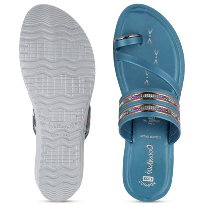 Women's Daily Wear Sandal - WLR72013 Peacock Blue