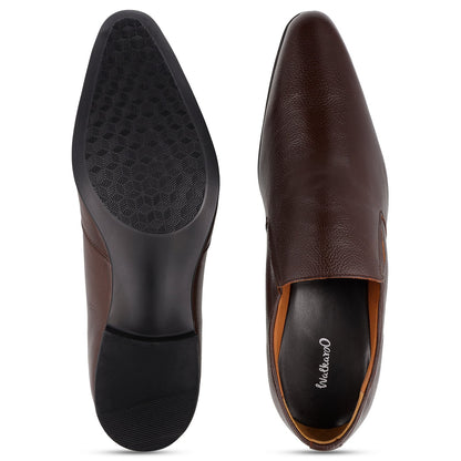 Men's Leather formals Shoes - WF6053 Brown