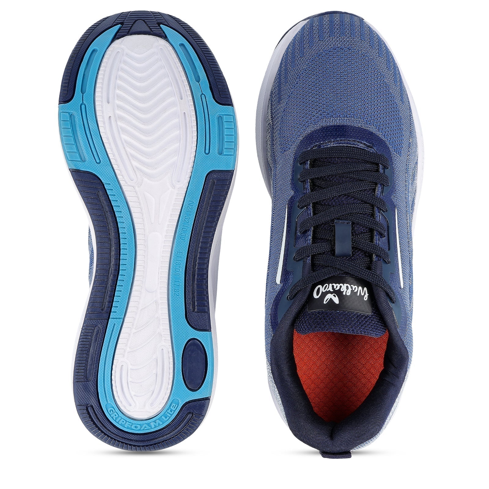 Walkaroo Men Sports Shoe - WS9106 Steel Blue - Walkaroo Footwear