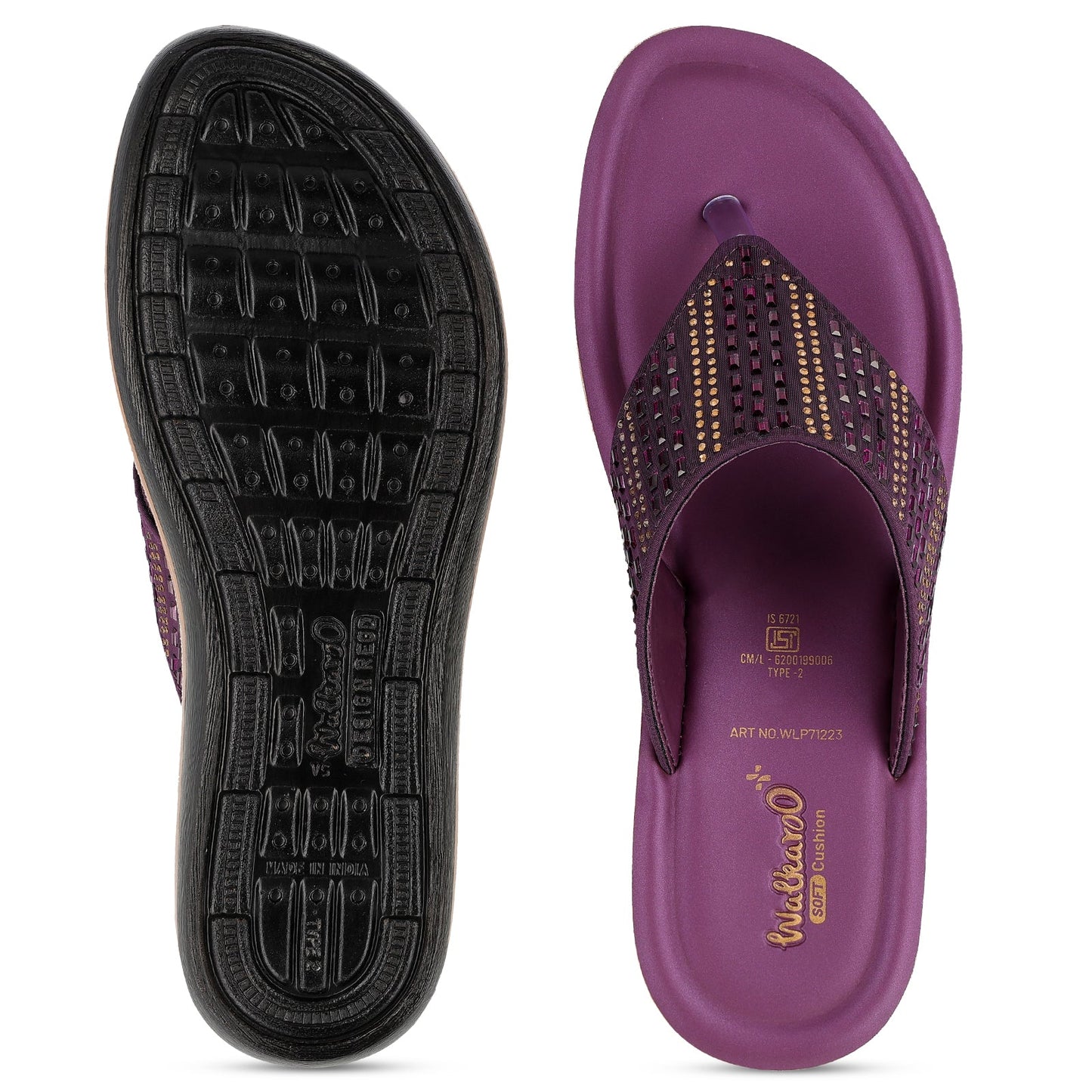 Sparkles Women's Daily Wear Sandal - WLP71223 Plum