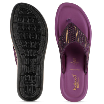Sparkles Women's Daily Wear Sandal - WLP71223 Plum