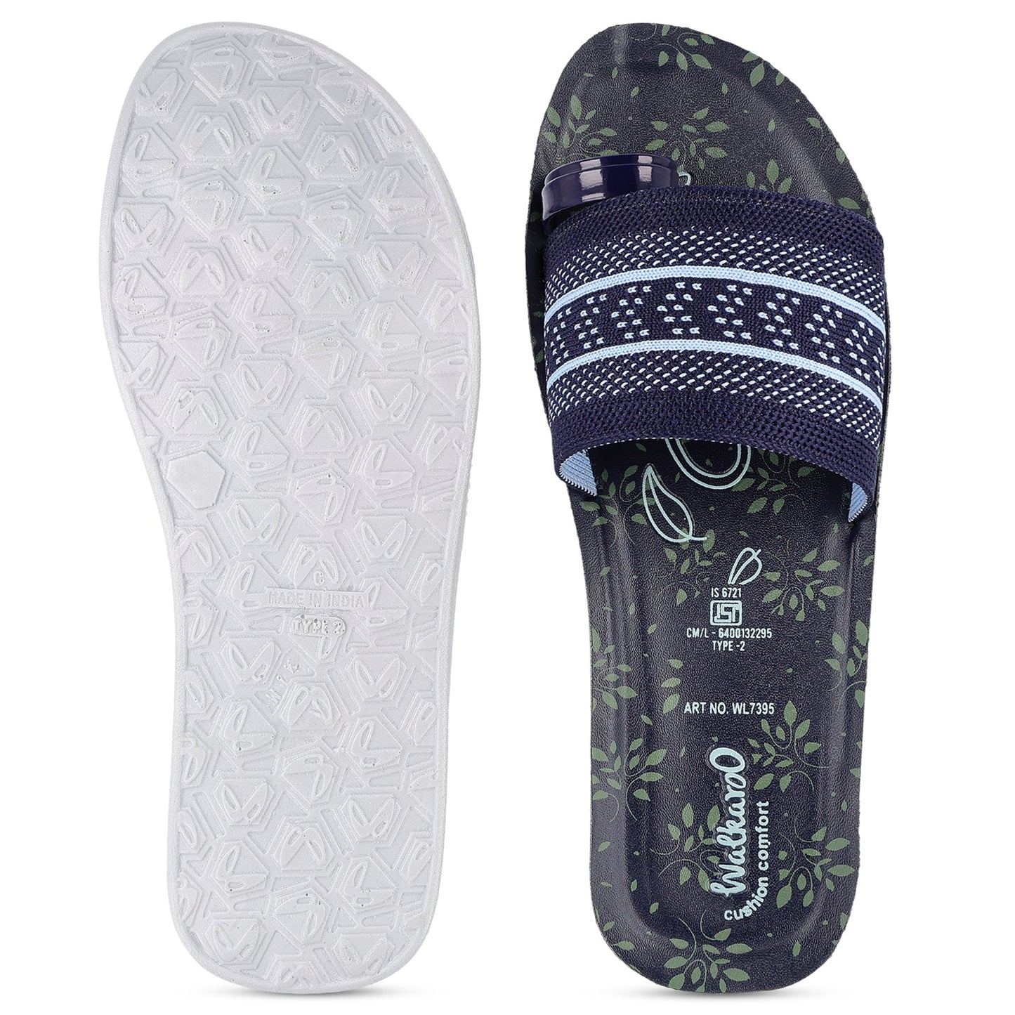 Women's Slide Sandals - WL7395 Blue