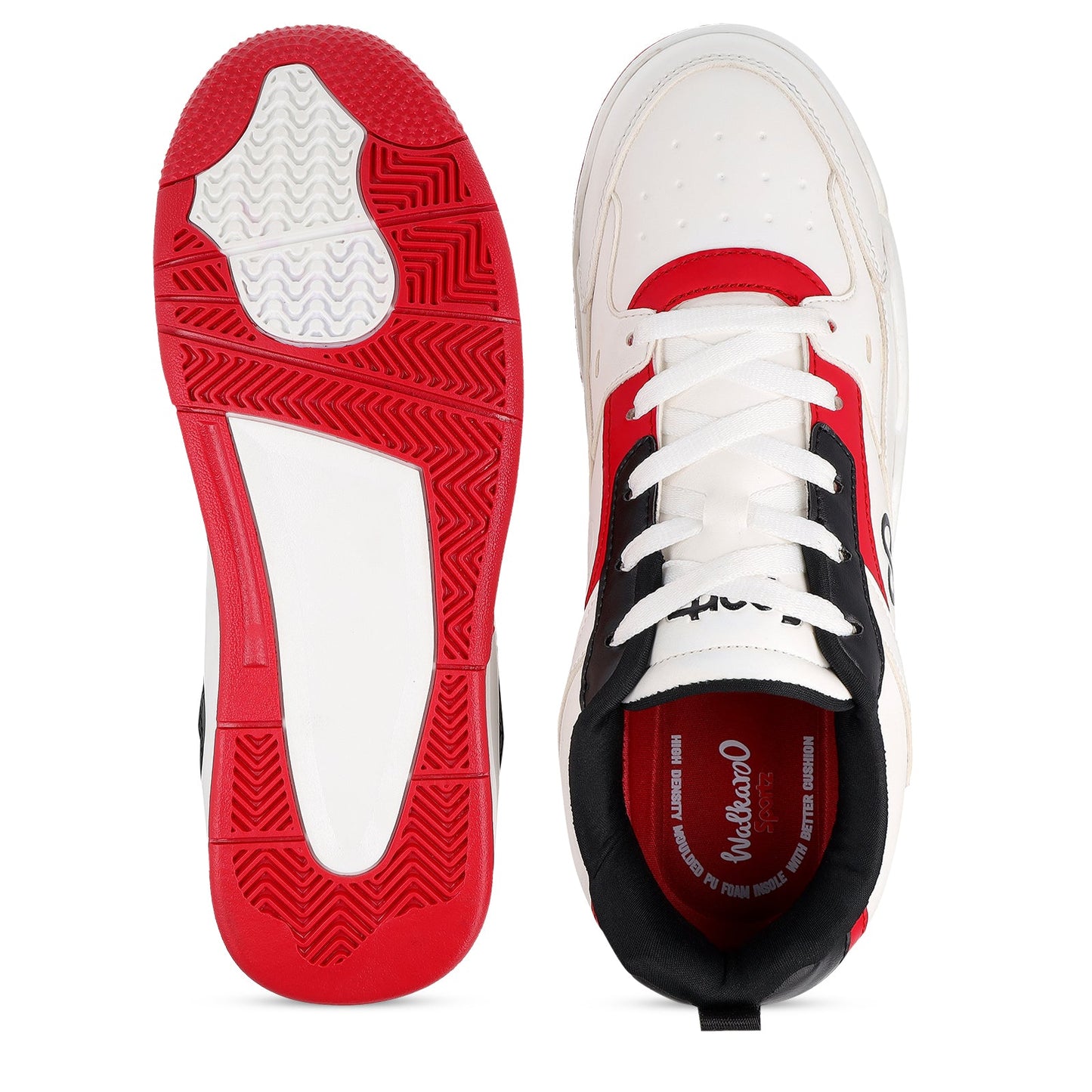 Men's Colourblocked Sneakers - WY3477 White Red
