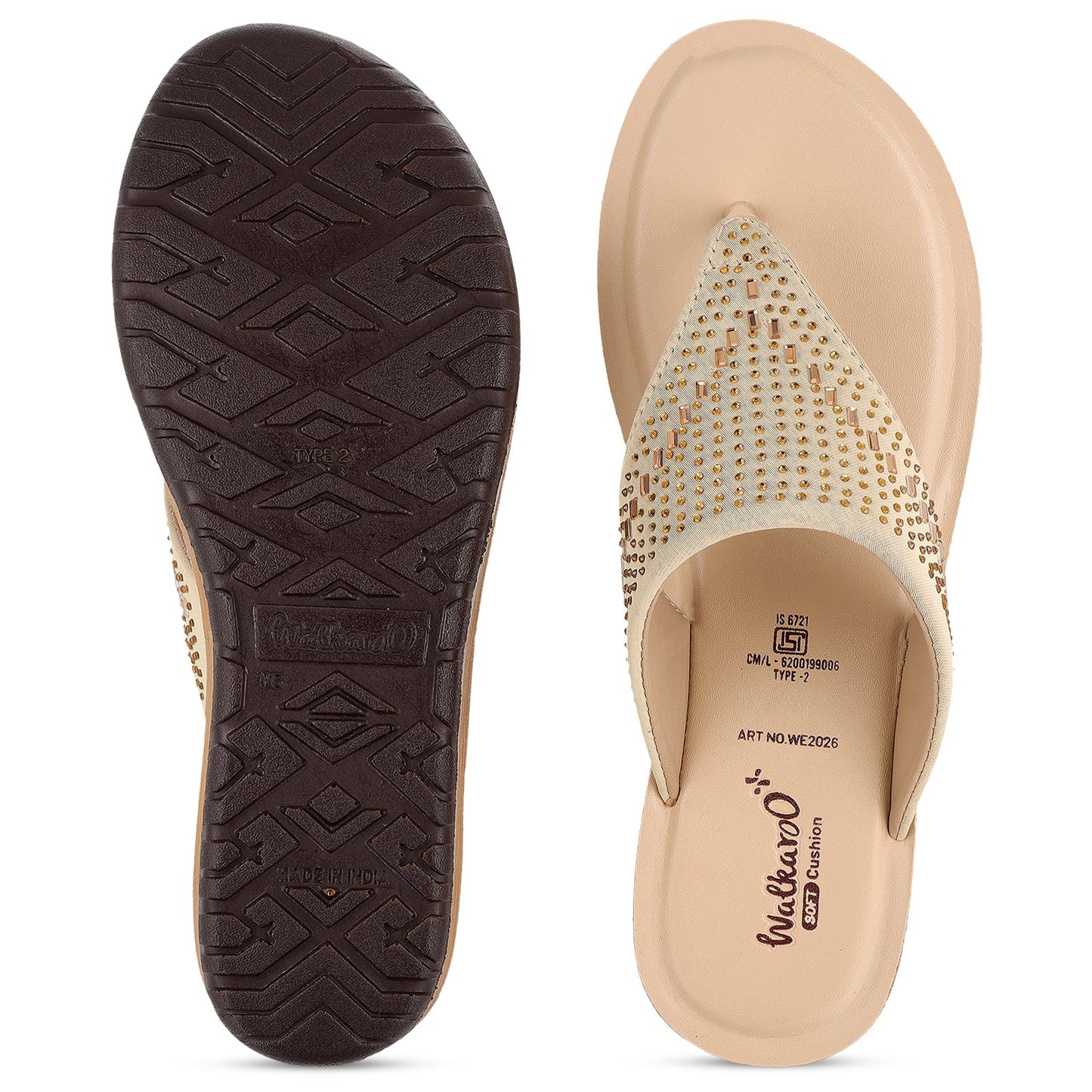 Sparkles Women's Daily Wear Sandal - WE2026 Cream