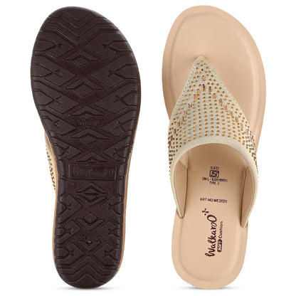 Sparkles Women's Daily Wear Sandal - WE2026 Cream