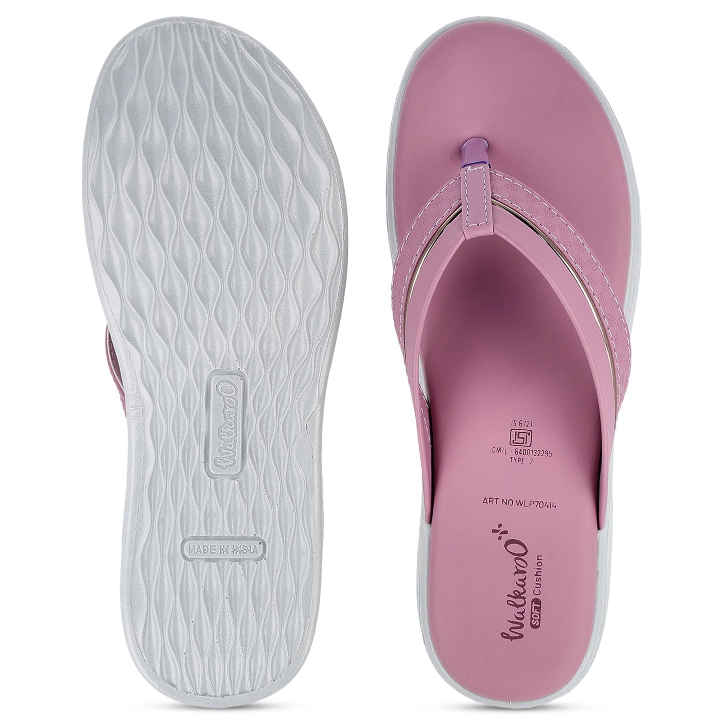 Women's Daily Wear V-Strap Sandals - WLP70414 Mauve