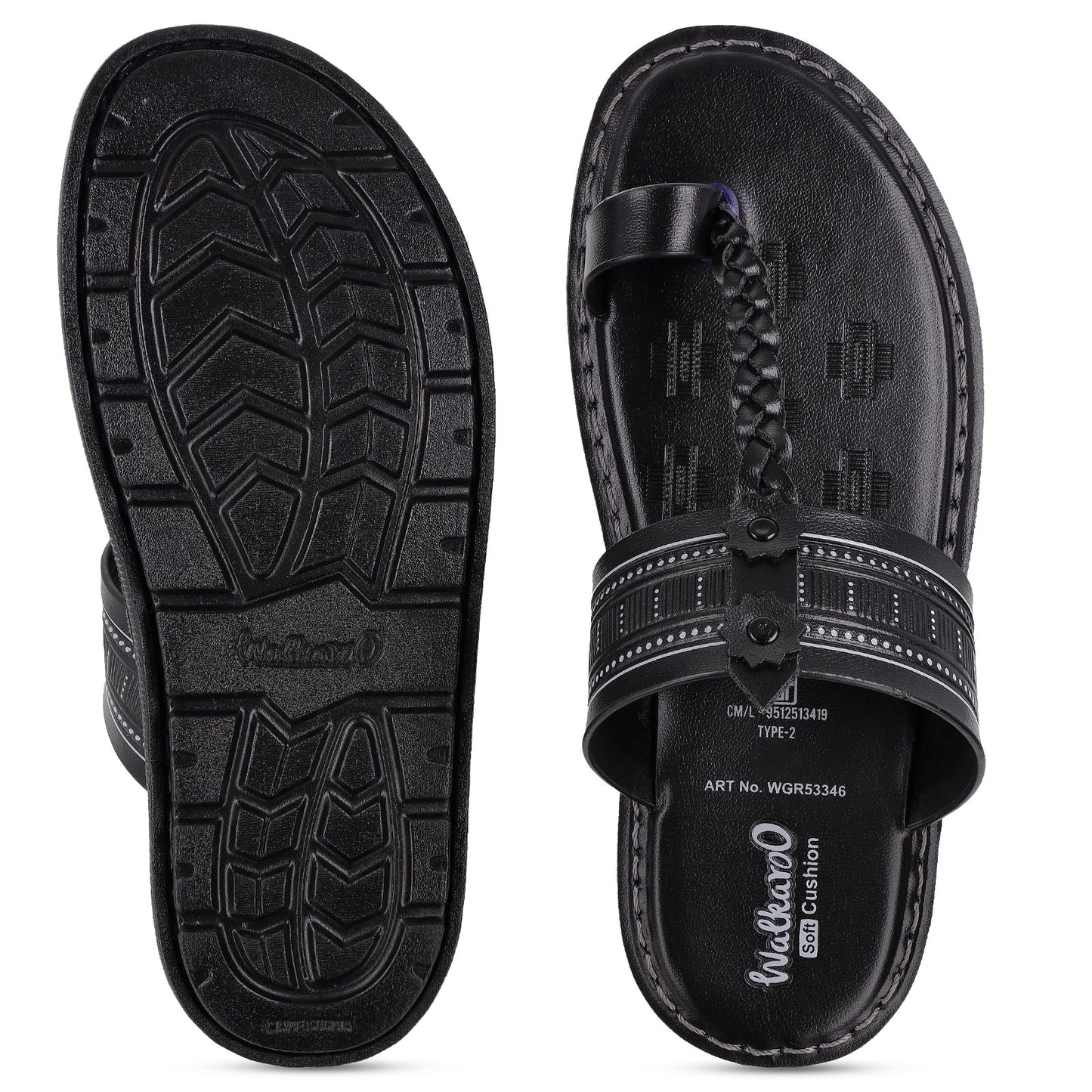 Men's Daily Wear Sandals - WGR53346 Black