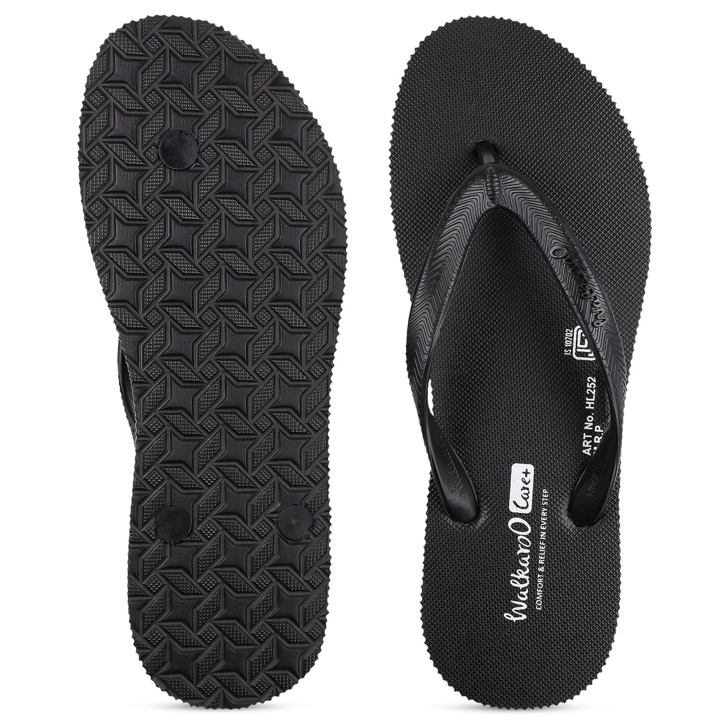 Women's Care Plus Slippers  - HL252 Black