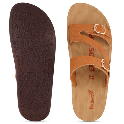 Women's Daily Wear Sandals - WLP72016 Caramel