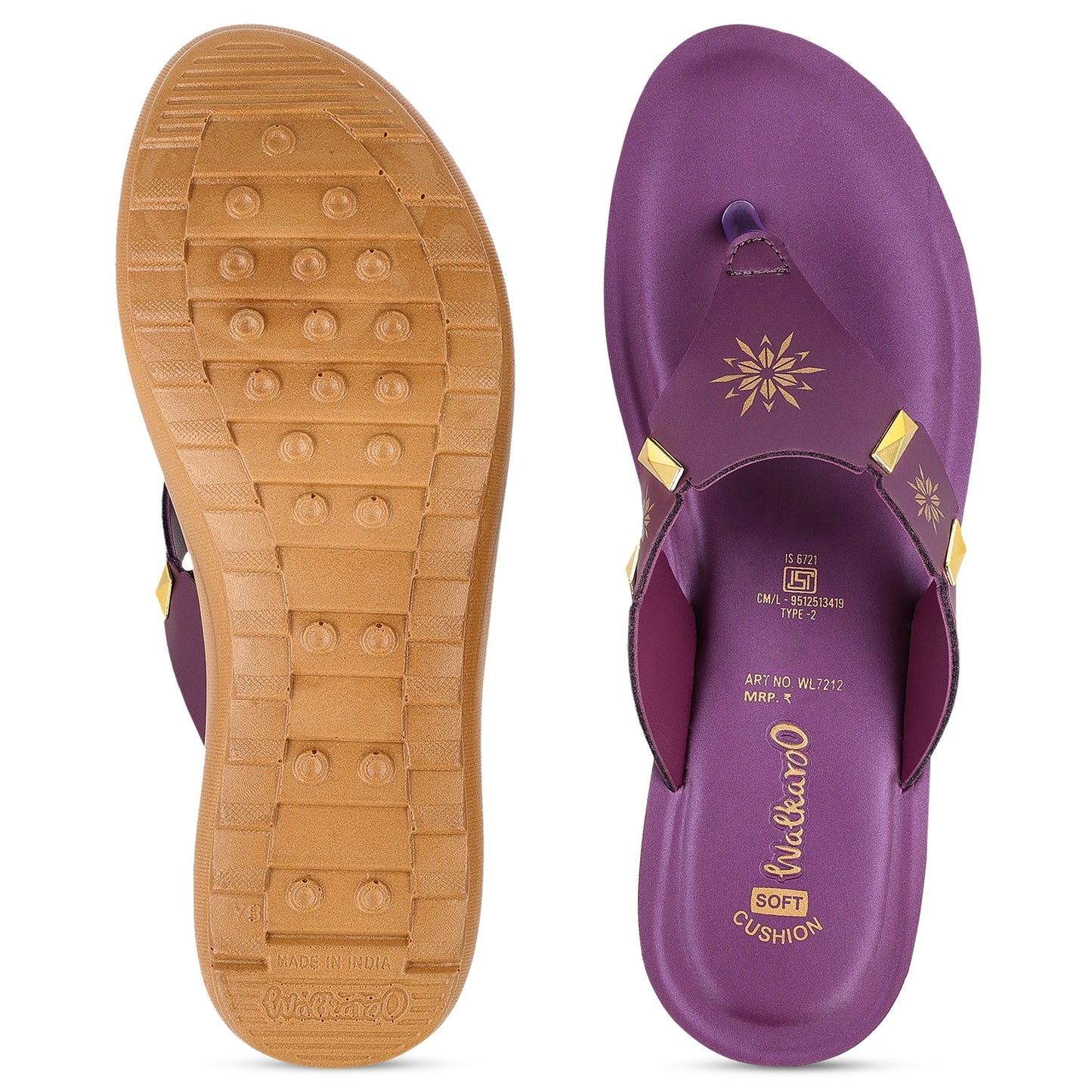 Women's Daily Wear Sandals  - WL7212 Plum