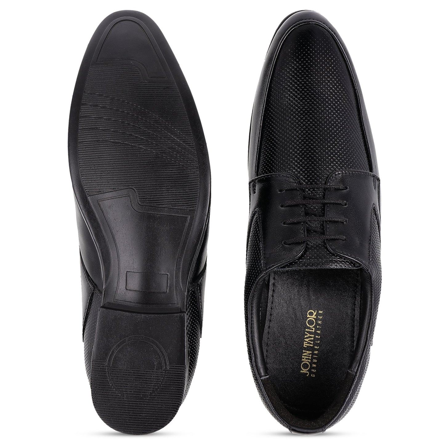 JOHN TAYLOR Men's Derby Leather Formal Shoes - JT97527 Black