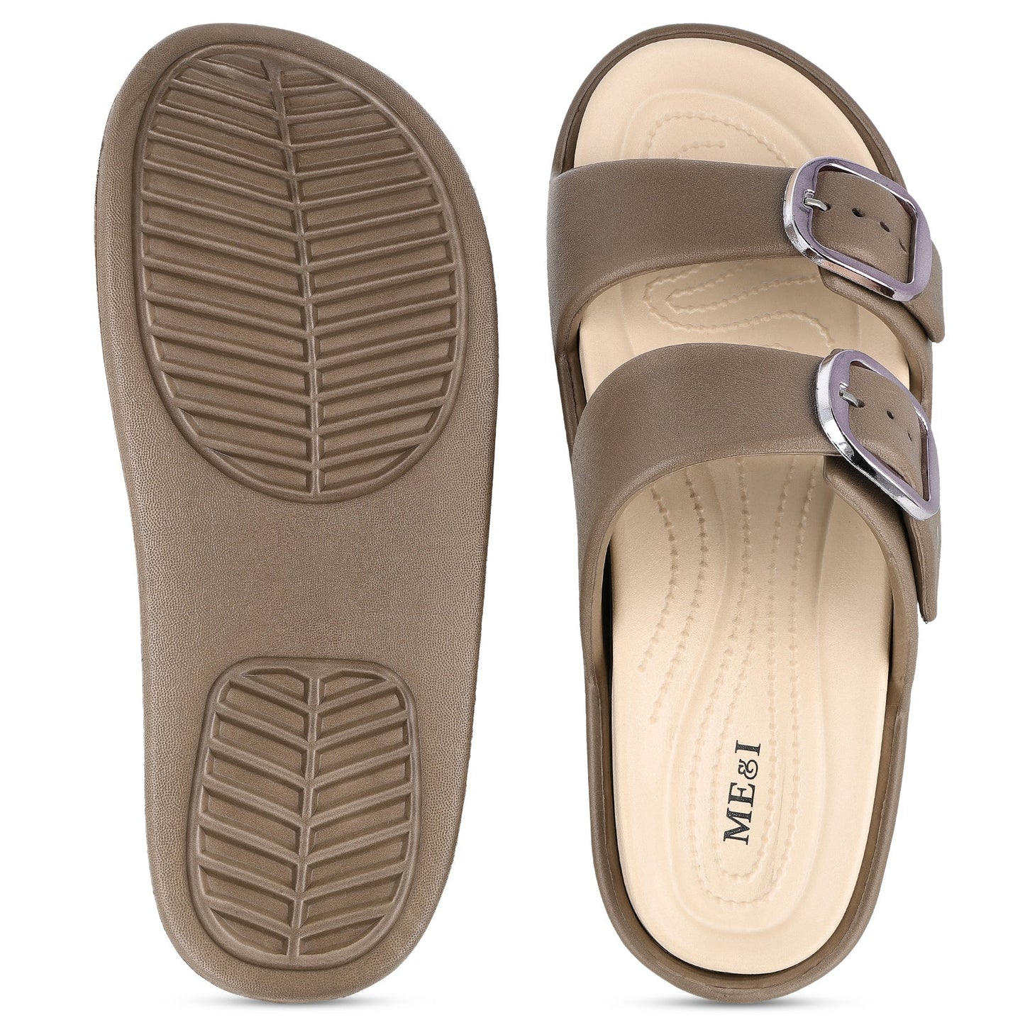 Women's Daily Wear Sandals - MI602 Brown Beige